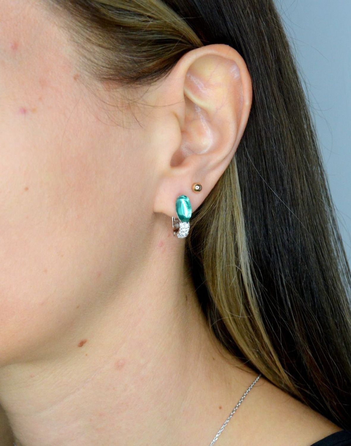 Kolczyki damskie srebrne 925 z kamieniem w kolorze turmalinu Nomination Myradiance 241504 041.png